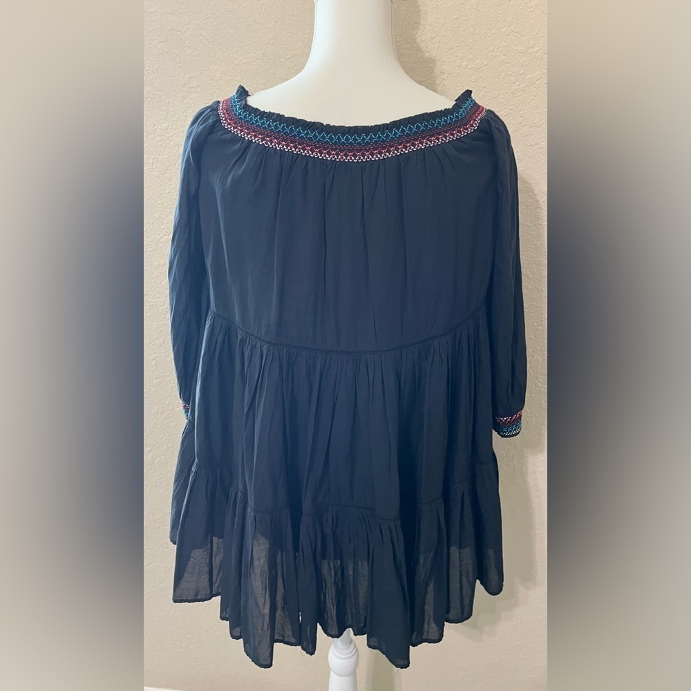 FREE PEOPLE ‘Sunbeams’ off-the-shoulder woven mini-dress, NWT - Picture 4 of 6